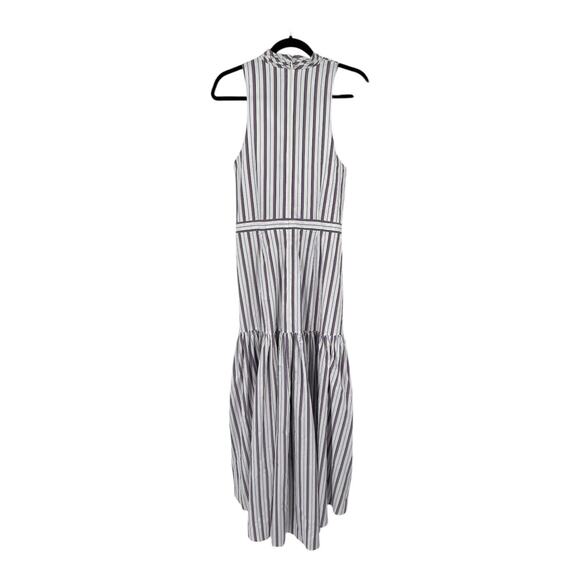Veronica Beard Dress Radley striped halter maxi size 10 - Picture 8 of 9
